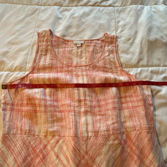 J. Jill Love Linen Plaid Sleeveless Maxi Dress with pockets - Picture 6 of 10